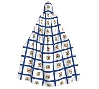 CHAbu West Virginia State Flag Adult Hooded Cape Long Unisex Cloak Vampire Witch Role-Playing Costume Parties Stage 150cm