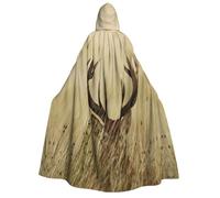 CHAbu Whitetail Deer Fawn In Wilderness Stag Adult Hooded Cloak Unisex Robe Cape Vampire Witch Parties Stage Cosplay Carnival Costumes