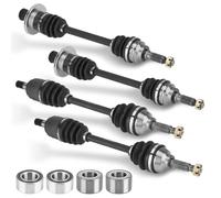 Chabushi Front Rear CV Axle Drive Shaft & Wheel Bearings for Suzuki King Quad 450 500 750 LT-A450 LT-A500 LT-A750X Left Right ATV Axle Replacement-4PCS