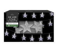 CHACH Star String Lights, 40 LED Indoor Fairy Lights with 50 LED Decorative Lighting for Anywhere, Bright White, Indoor Use, 4m Length, Silver