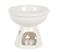CHACH Wax Burner, Deep Bowl Oil Burner, Wax Melts Round Tea light Holder, Home Fragrance Oil Burners, Aroma Diffusers, Aromatherapy Accessories