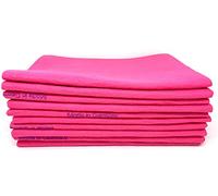 Chachlili 10 Pack Extra Large Original German Shammy Cloths Chamois Towels Super Absorbent for Pets, Parenting Tool Cleaning for Home and Commercial Use Wholesale Bulk (Pink)