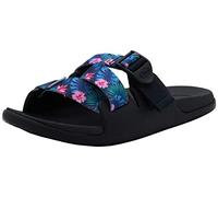 Chaco Women's Chillos Slide Sandal, Navy/Pink Flowers, 7 UK