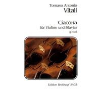 Chaconne in G minor - violin part with piano reduction - (EB 5403)