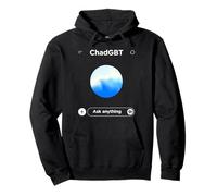 Chad GBT Ask Anything - Funny Ai Meme Parody Pullover Hoodie