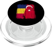 Chad Turkey Half Flag Turkiye Chadian Turkish Heritage PopSockets PopGrip for MagSafe
