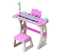 Chad Valley Keyboard Stand and Stool - Pink