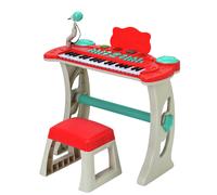 Chad Valley Keyboard Stand and Stool - Red