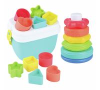Chad Valley Shape & Stack Bundle Activity Toy 19 Pieces