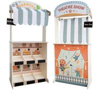 Chad Valley Wooden 2 in 1 Shop/ Theatre Playset
