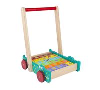 Chad Valley Wooden Crocodile Trolley and Blocks