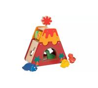 Chad Valley Wooden Dino Shape Sorter * includes an abacus, shape-matching puzzle, flip board and hammer, offering diverse learning and play experiences for your child *