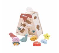 Chad Valley Wooden Dinosaur Theme Shape Sorter Toy
