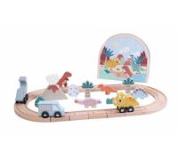 Chad Valley Wooden Dinosaur Themed Train Set With Storage
