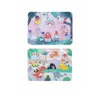 Chad Valley Wooden Fairy And Dino Theme Tray Puzzle Pack Of2