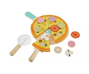 Chad Valley Wooden Pizza * Includes a pizza wedge and a slicer so they can play at 'cutting' the pizza before serving each slice to you or their friends *