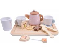 Chad Valley Wooden Tea Set * The set encourages sharing and taking turns during group play. It helps develop hand-eye coordination as children pour and serve *