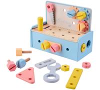 Chad Valley Wooden Tool Box-Blue