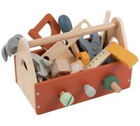 Chad Valley Wooden Tool Box-Brown