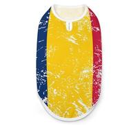 Chad Vintage Flag Dog And Cat Clothes Pet Summer Sleeveless T Shirt Basic Vest 2XL