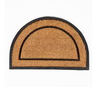 Chadderton Border Rubber & Coir Brush Half Mat Esselle Natural 40cm x 60cm