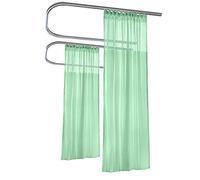 ChadMade 15ft Wide x 7ft Tall Flat Hook Panel Drapes Divider Privacy Screen for Nursing Home SPA (Green, 1 Panel)