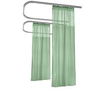 ChadMade 5ft Wide x 7ft Tall Flat Hook Panel Drapes Divider Privacy Screen for Nursing Home SPA (Olive, 1 Panel)