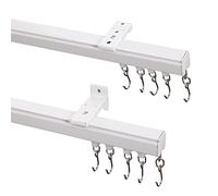 ChadMade Ceiling Track Kit with Hooks, Medium Size for Space 6ft - 9ft Wide, Easily Cut to Size, Work with Grommet and Pinch Pleated Drapery