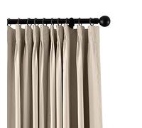 ChadMade Fireproof Flame Retardant Thermal Insulated Curtain Drapery Panel Pinch Pleat, Beige 90" W x 90" L For Home, Office, Hotel, School, Cinema and Hospital (1 Panel), Exclusive