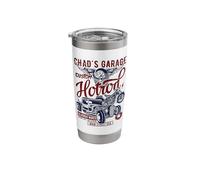 Chad's Garage Hotrod Classic Rides Distressed Design Stainless Steel Insulated Tumbler
