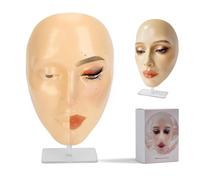 CHADWICK 5D Silicone Makeup Practice Face Board - Reusable Mannequin for Beginner and Professional Eye Makeup Artists - Girl's Gift (Light)
