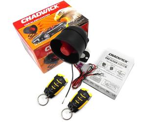 CHADWICK Car Horn Siren Alarm,Universal Car Alarm Security Protection System with 2 Remote Controls,7-Level Sensitivity,12v,Anti-Theft Device,No Thread Trimmin,Non-Destructive Installation (CW-8182)