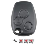 Chaexii Dacia Duster Key Fob Shell for Dacia Logan Sandero Renaul-t Clio Modus Twingo Kangoo Trafic Master Ope-l Movano Vivaro Nissan Keys, 3 Buttons Car Key Repair Replacement Housing