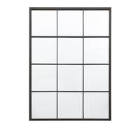 chafers large window pane style wall mirror in black frame