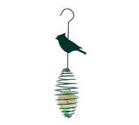 (Chaffinch) Metal Spring Bird Feeder with Bird Decoration