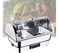Chafing Dish Buffet Heater, 9L Electric Food Warming Stove, Adjustable Temp 50-90℃, Smart Touch Screen, for Cafeteria, Weddings, Family Gatherings