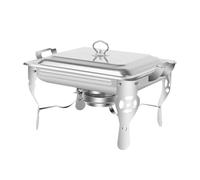 Chafing Dish Buffet Set - 6L Stainless Steel Food Warmer with Lid & Fuel Holder, Rectangle Chafing Dishes for Catering, Party, Wedding