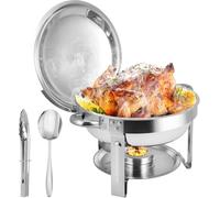 Chafing Dish Buffet Set 6QT Stainless Steel Chafing Dishes for Buffet with Lids, Food Warmers for Parties Buffet, Buffet Servers and Warmers for Home, Christmas Gatherings, Catering Events