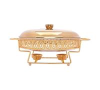 Chafing Dish Buffet Set Stainless Steel Oval Chafing Food Pan with Covers Buffet Servers and Food Warmers Chafing Dish