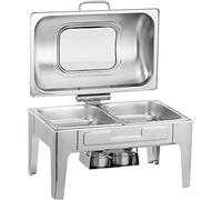 Chafing Dish Buffet Set, Stainless Steel Rectangle Chafing Dish Set Food Warmer 9L with 2 Fuel Holder Trays