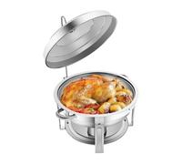 Chafing Dish Buffet Set Stainless Steel Round Food Warmer Containers With Lids,For Hotels, Buffets, Restaurants, Family Gatherings, And Dormitories