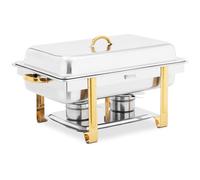 Chafing Dish GN 1/1 Gold Accents 9 L 2 Fuel Cells Royal Catering - Chafing Dishes by Silver