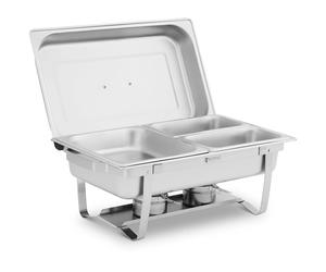 Chafing Dish GN 1/2 2 x GN 1/4 9 L 2 Fuel Container 295 x 235 x 60 / 240 x 135 x 65 mm Royal Catering - Chafing Dishes by Silver