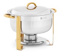 Chafing Dish - round - gold accents - 4.5 L - 1 fuel cell - Royal Catering RCCD-RT17_5LG