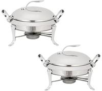 Chafing Dish Set, Full Size Stainless Steel Buffet Server with Lid & Fuel Holders, 3 Pack for Catering Party Wedding Dinner Food Warmer