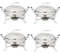 Chafing Dish Set, Full Size Stainless Steel Buffet Server with Lid & Fuel Holders, 3 Pack for Catering Party Wedding Dinner Food Warmer