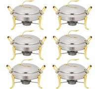 Chafing Dish Set, Full Size Stainless Steel Buffet Server with Lid & Fuel Holders, 3 Pack for Catering Party Wedding Dinner Food Warmer