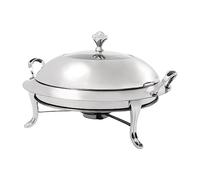 Chafing Dish Stainless Steel Round Buffet Warmer with Lid and Fuel Holder for Party Dining Buffet Camping 3L 11in Diameter 9in Height