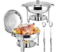 Chafing Dishes for Buffet 2 Pack 6L Stainless Steel Chafing Dish Buffet Set with Lids, Food Warmers for Parties Buffet, Buffet Servers and Warmers for Home, Christmas Gatherings, Catering Events
