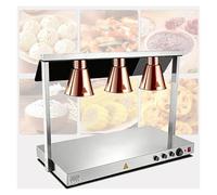 Chafing Dishes For Buffet, 250W Infrared Light Bulb Adjustable Heat Food Heat Lamp, Stainless Steel French Fry Heating Lamp For Restaurant Parties Kitchen